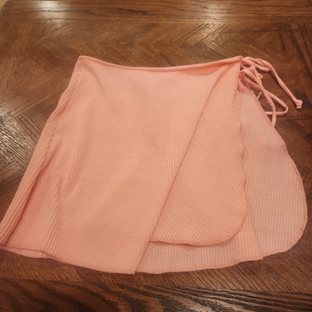 Pink cover up skirt